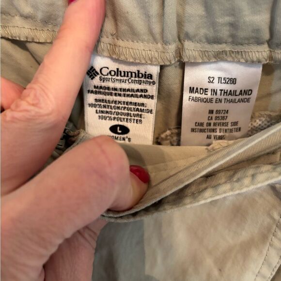 Columbia Khaki Skorts with Wrap Design - Picture 3 of 4